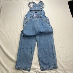 Cartoon Network Powerpuff Girls Vintage Y2K Blue‎ Denim Carpenter Overalls